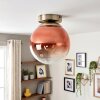 Lampada a sfera Gastor vintage con paralume in vetro chiaro ramato, ø 20 cm, E27