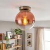 Lampada a sfera Gastor vintage con paralume in vetro chiaro ramato, ø 20 cm, E27
