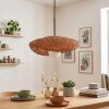 Bauro lampada a sospensione in bambù, paralume intrecciato, E27, lunghezza 40 cm