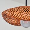 Bauro lampada a sospensione in bambù, paralume intrecciato, E27, lunghezza 40 cm
