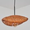 Bauro lampada a sospensione in bambù, paralume intrecciato, E27, lunghezza 40 cm