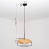 Bauro lampada a sospensione con paralume organico intrecciato, lunghezza 40 cm