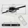 Narok plafoniera LED con telecomando, lampada da soffitto ad anello e barre