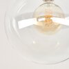 Plafoniera a sfera Gastor moderna in ottone con grande paralume in vetro chiaro ø 25 cm