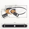 Velani plafoniera LED da soffitto a 2 luci con faretti orientabili e anello luminoso