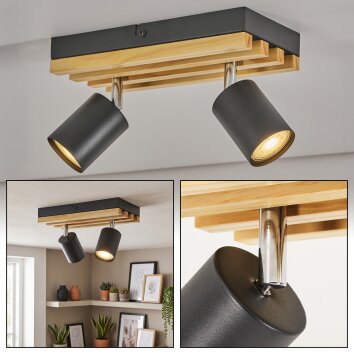 Velani plafoniera LED con faretti orientabili a 2 luci, spot da soffitto