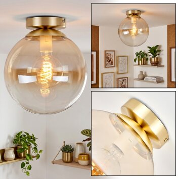 Gastor plafoniera a sfera Ø 25 cm E27, lampada da soffitto vintage rotonda