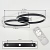 Narok plafoniera LED con telecomando a due anelli, moderna luce da soffitto