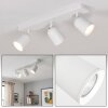 Lemak plafoniera LED con faretti orientabili, barra da soffitto a 3 luci GU10