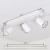 Lemak plafoniera LED con faretti orientabili, barra da soffitto a 3 luci GU10