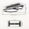 Plafoniera ad anelli Kordex con effetto brillante e funzione memoria, LED 4000 Kelvin