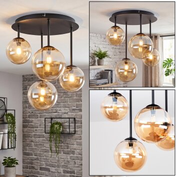 Chehalis plafoniera a sfere G9 a 4 luci, lampada da soffitto vintage per soggiorno