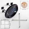Plafoniera moderna Chehalis con 4 sfere in vetro ambrato, ø 15 cm, G9