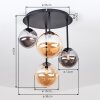 Chehalis plafoniera a sfere 4 luci G9 Ø 38 cm, lampada da soffitto retrò