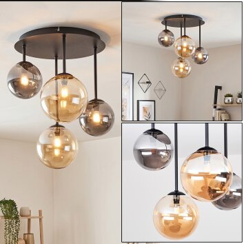 Chehalis plafoniera a sfere 4 luci G9 Ø 38 cm, lampada da soffitto retrò