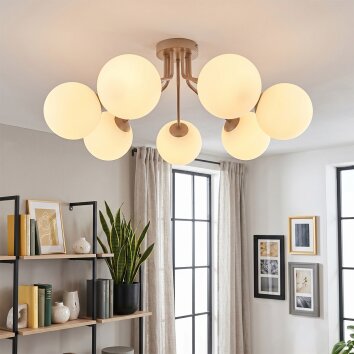 Gastor plafoniera a sfere da soffitto E14, 7 luci, Ø82 cm, per soggiorno