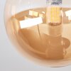 Plafoniera a sfere vintage Chehalis, configurazione a 4 luci in vetro ambrato, ø 12 cm