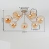 Koyoto plafoniera a sfere, lampada da soffitto E14 7 luci Ø 82 cm retrò