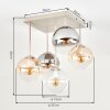 Gastor plafoniera a sfere 5 luci E14, design vintage moderno per soggiorno