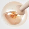 Plafoniera moderna a sfere Koyoto con 10 diffusori in vetro ambrato chiaro