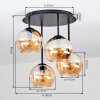 Koyoto plafoniera da soffitto a 4 luci vintage con paralumi sferici, ø 38 cm
