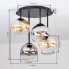 Koyoto plafoniera a sfere 4 luci rotonda Ø 38 cm per soggiorno e corridoio