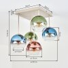 Koyoto plafoniera a sfere 5 luci E14, lampada da soffitto rétro Ø 37 cm