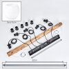 Koyoto lampada a sospensione con barra in legno, 5 luci E27, lunghezza 100 cm