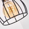 Gondo lampada a sospensione con asta in legno 5 luci E27, lunghezza 100 cm