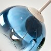 Plafoniera a sfere Koyoto moderna con 5 paralumi in vetro blu, verdi, chiari e ramati