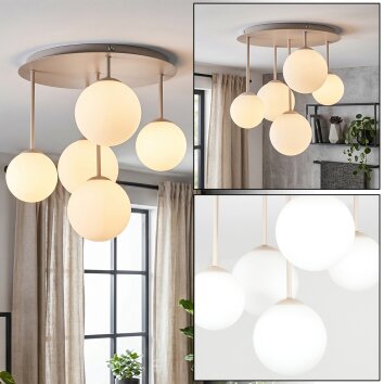 Chehalis plafoniera a sfere da soffitto 5 luci G9 Ø 45 cm moderna