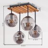 Gastor plafoniera a 4 luci con sfere, stile boho vintage per soggiorno