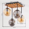 Gastor plafoniera a sfere 4 luci E14 con struttura a listelli, stile boho