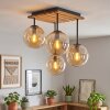 Gastor plafoniera da soffitto a 4 luci E14 con sfere sospese, vintage boho