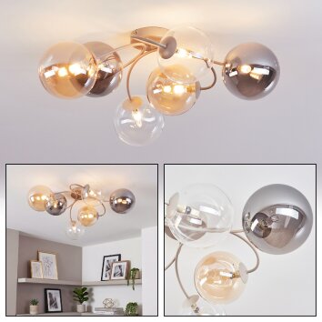 Chehalis plafoniera a sfere a 6 luci G9 Ø 64 cm, lampada da soffitto retrò