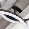 Kordex plafoniera LED soffitto moderna con anelli luminosi e pannello rettangolare