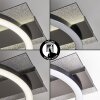 Plafoniera LED moderna Kordex con tre anelli sovrapposti, effetto brillante e memoria