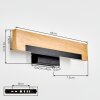 Inzino applique LED da parete in legno, listello luminoso per soggiorno