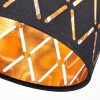 Alsen applique da parete orientabile con paralume nero-oro traforato E14