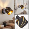 Alsen applique da parete interno E14 con paralume a fessure, spot inclinabile
