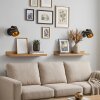 Alsen applique orientabile da parete con fessure simmetriche, set da 2 E14