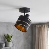 Alsen plafoniera con paralume a intagli, lampada da soffitto orientabile E14
