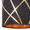 Faretto da soffitto Opatija moderno, schermo conico nero con motivo dorato, orientabile