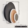 Applique LED Lemik regolabile, set da 2, anello luminoso, 3000 Kelvin bianco caldo