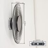 Liriel applique LED da parete rotonda Ø 30 cm con anelli concentrici retrò