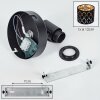 Alsen applique da parete orientabile E14 con paralume traforato geometrico
