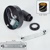 Alsen applique da parete orientabile, set 2 faretti E14 con fessure dorate