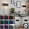 Applique rettangolare Axion set da 2, LED RGB 3000 Kelvin bianco caldo con cornice luminosa