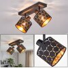 Alsen plafoniera con faretti orientabili E14, 2 luci, motivo geometrico
