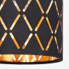 Faretto da soffitto Alsen con doppio paralume geometrico nero e dorato, orientabile